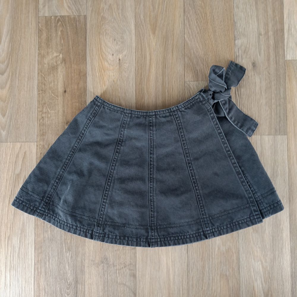 Sonya Rykiel Enfant Toddler Girls 6 Years Navy Blue Wrap Skirt Tie Hip A-Line